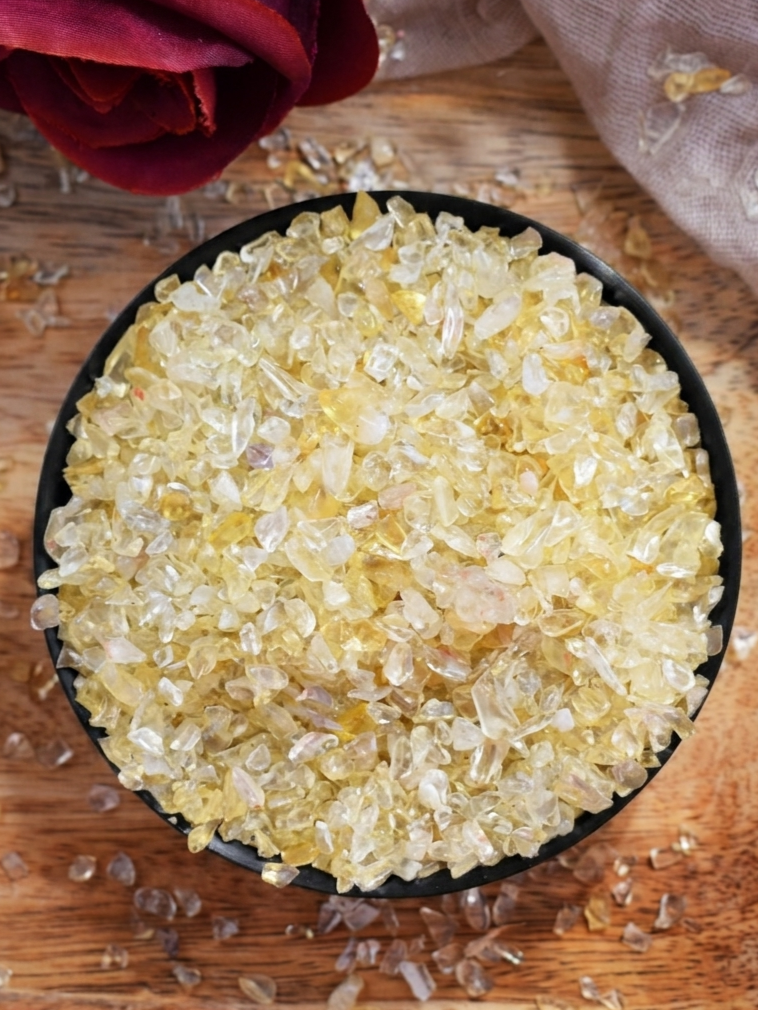 Chips de Citrino Natural (Piedra de la Abundancia, Prosperidad y Energía)
