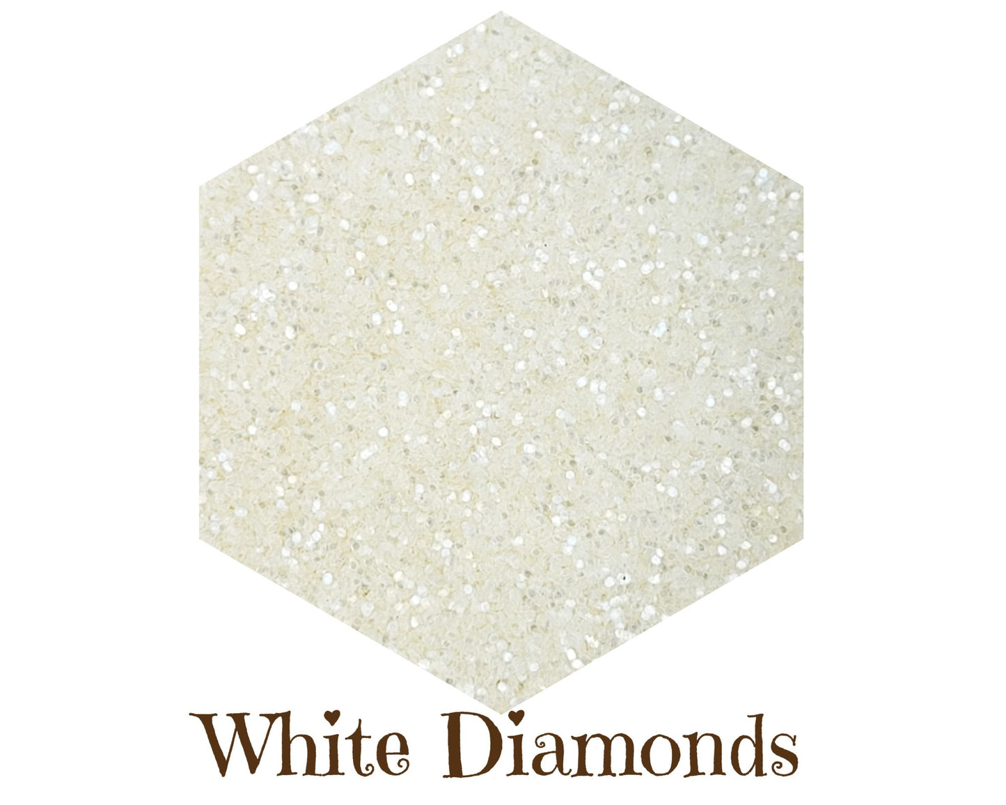 Glitter biodegradável  Diamantes brancos 