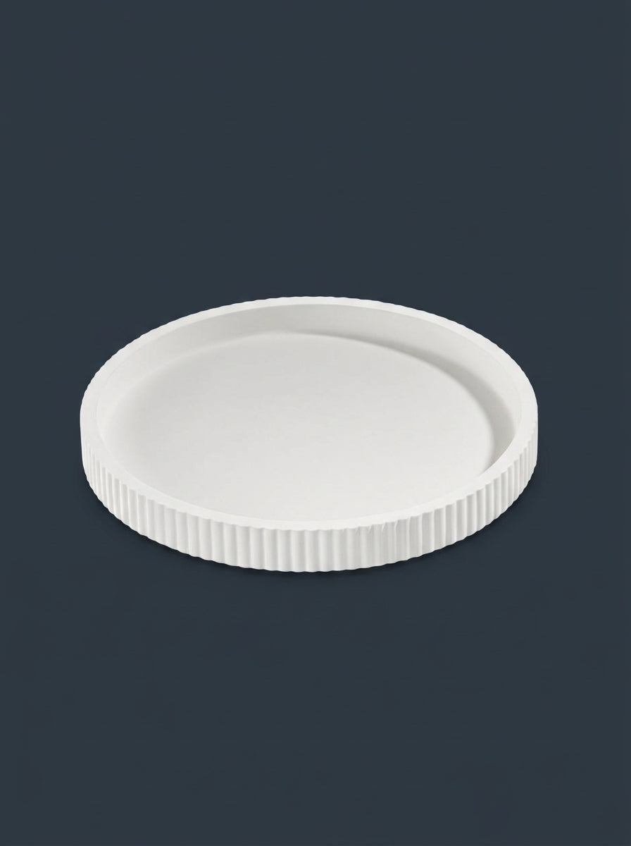 Molde de Silicona para Bandeja Redonda Estriada (21 x 2,5 cm) – Resina y Cerámica
