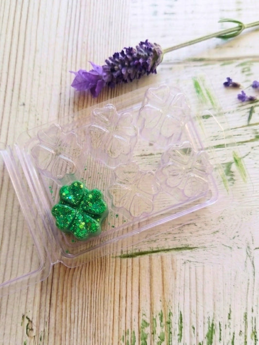 Blíster Molde para Wax Melts y Velas – Formato Trébol de la Suerte (6 Cavidades)
