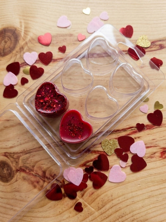 Blíster Molde para Wax Melts – Formato Corazón (6 Cavidades)