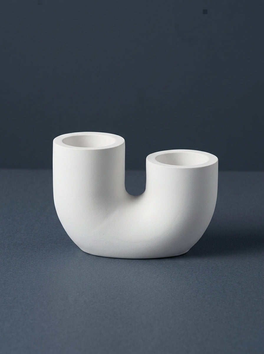 Molde de Silicona para Candelabro Doble en U – Resina y Cerámica